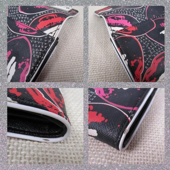 L.A.M.B. Worthington Satchel and Matching Wallet in Kiss Me Print with Dust Bag - Picture 15 of 16